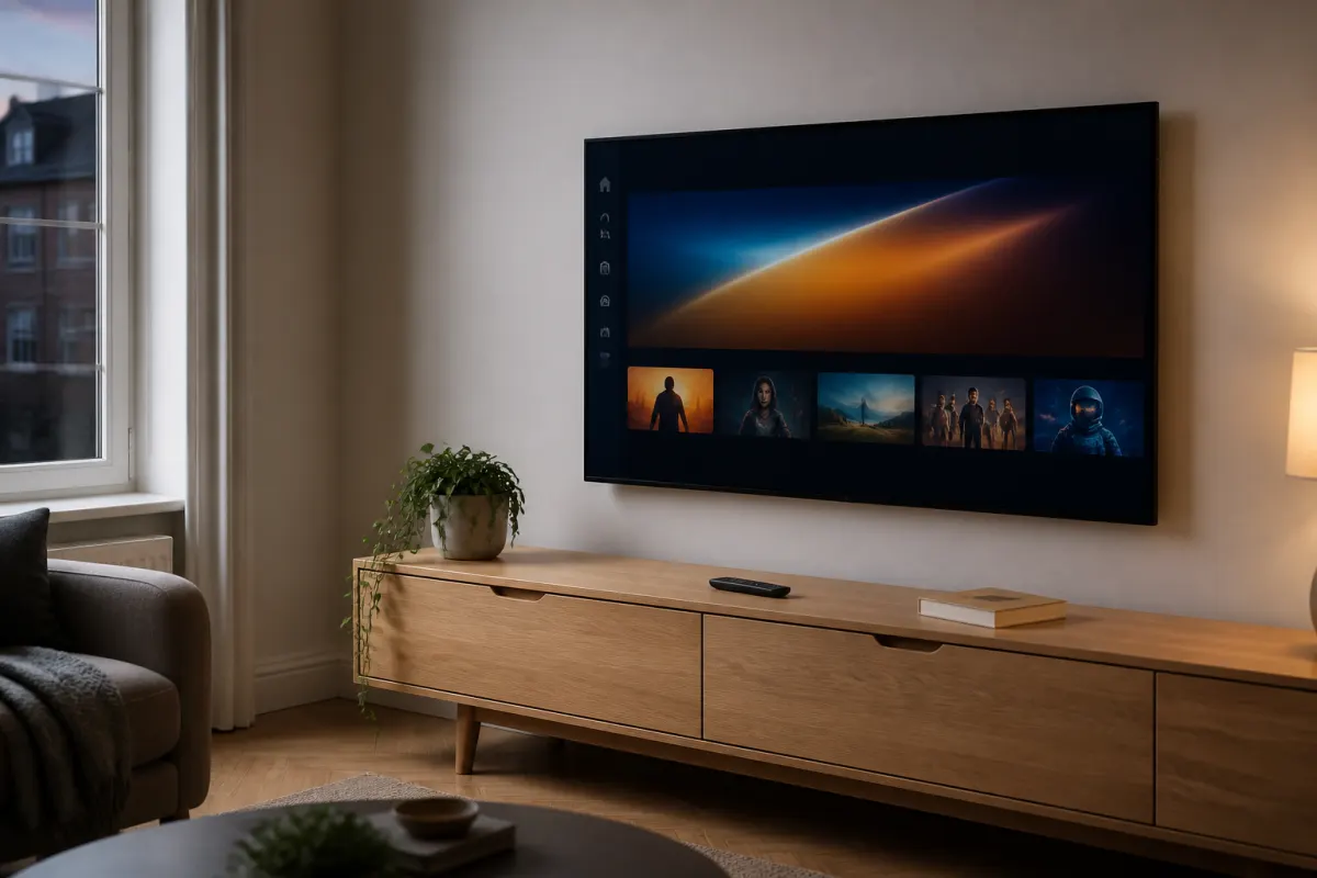 Living room TV ready for Eagle 4K setup